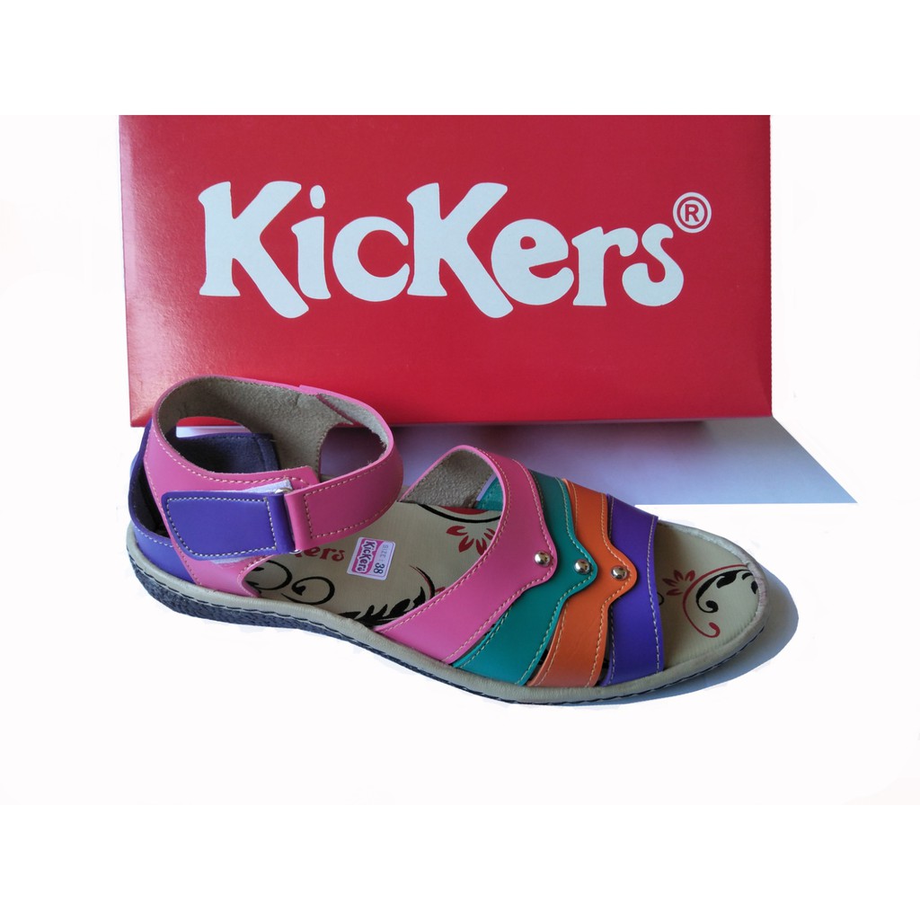 Sepatu Sandal  Kickers  Wanita Bahan Kulit Kode 03 Shopee 