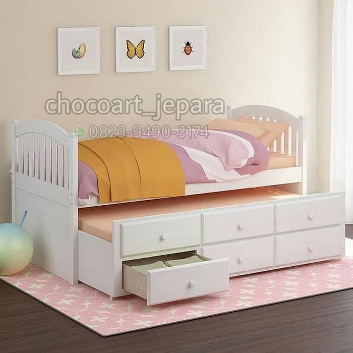 Dipan tingkat / dipan anak Dipan Sorong Anak Laci