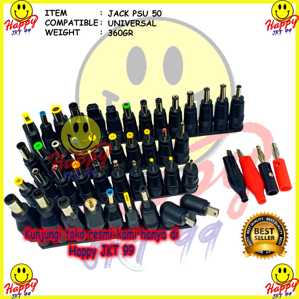 [ HAPPY JKT 99 ] UNIVERSAL DC JACK PSU POWER LAPTOP 50PCS