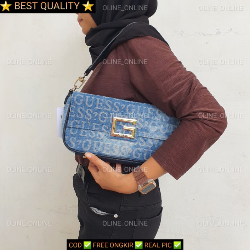 tas gs brightside ada tali panjang guess crossbody top handle multiway bag