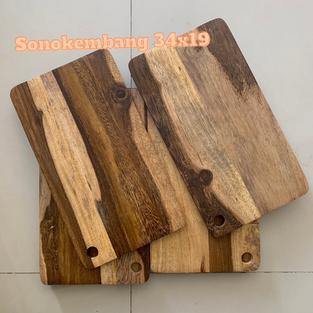 Talenan Kayu 34X19cm / Wooden Cutting Board Kayu Sonokeling / Sonokembang