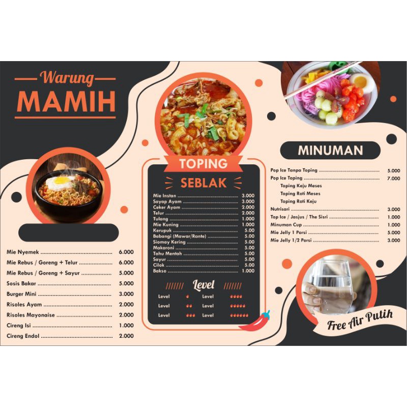 

desain menu makanan