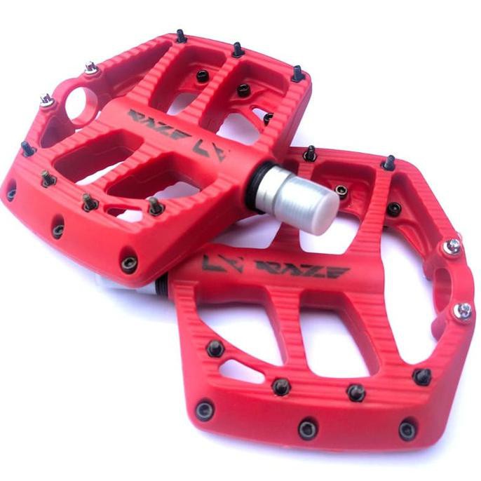 Raze N30 Nylon Fiber Pedal Sepeda Bearing Red