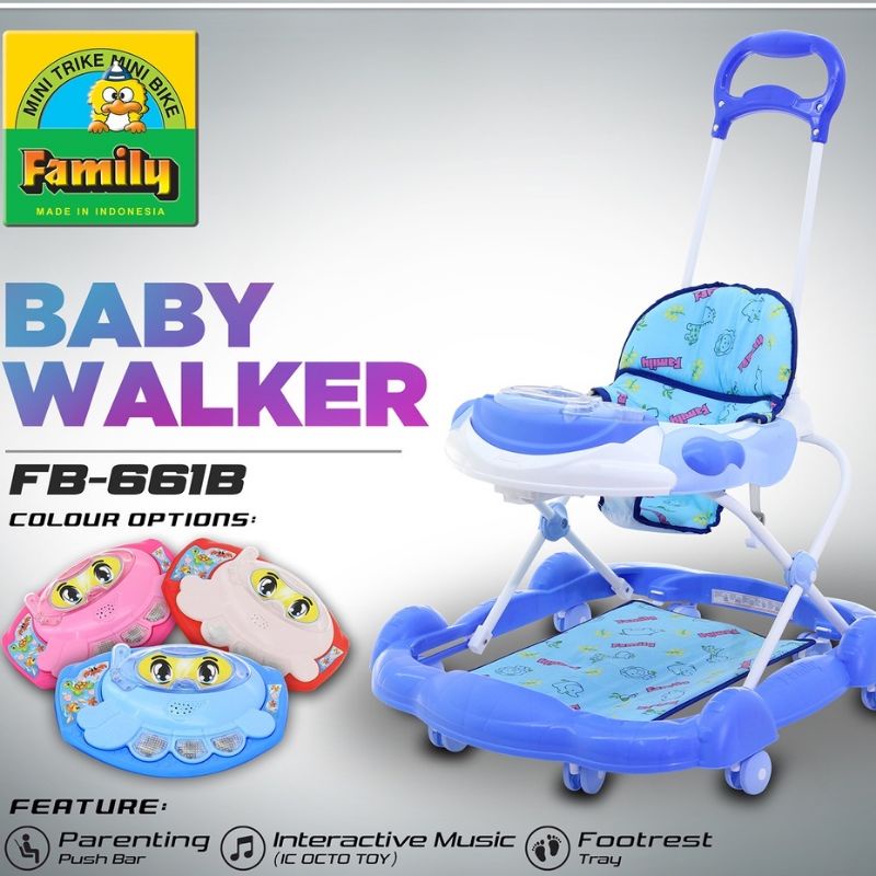 DIJAMIN ORIGINAL FAMILY Baby Walker FB 2121 / FB 661B / FB 136 Alat Belajar Jalan Bayi