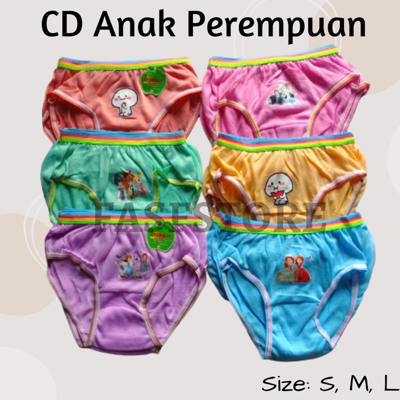 CD Anak Perempuan Segitiga Karet Boxer Celana Dalam Anak Perempuan Karakter Lucu Kolor Anak Cewe