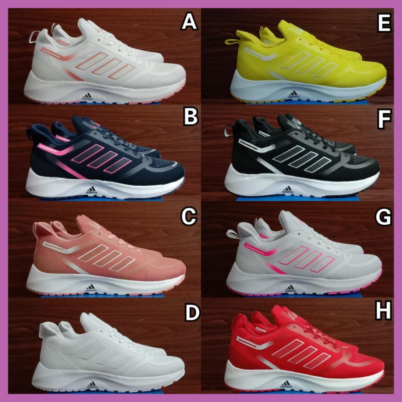 SEPATU ADIDAS RUNNING LARI JOGGING PRIA WANITA UNISEX MADE IN VIETNAM / SEPATU SEKOLAH KULIAH MEJENG / SEPATU OLAHRAGA ADIDAS COWOK CEWEK PROMO