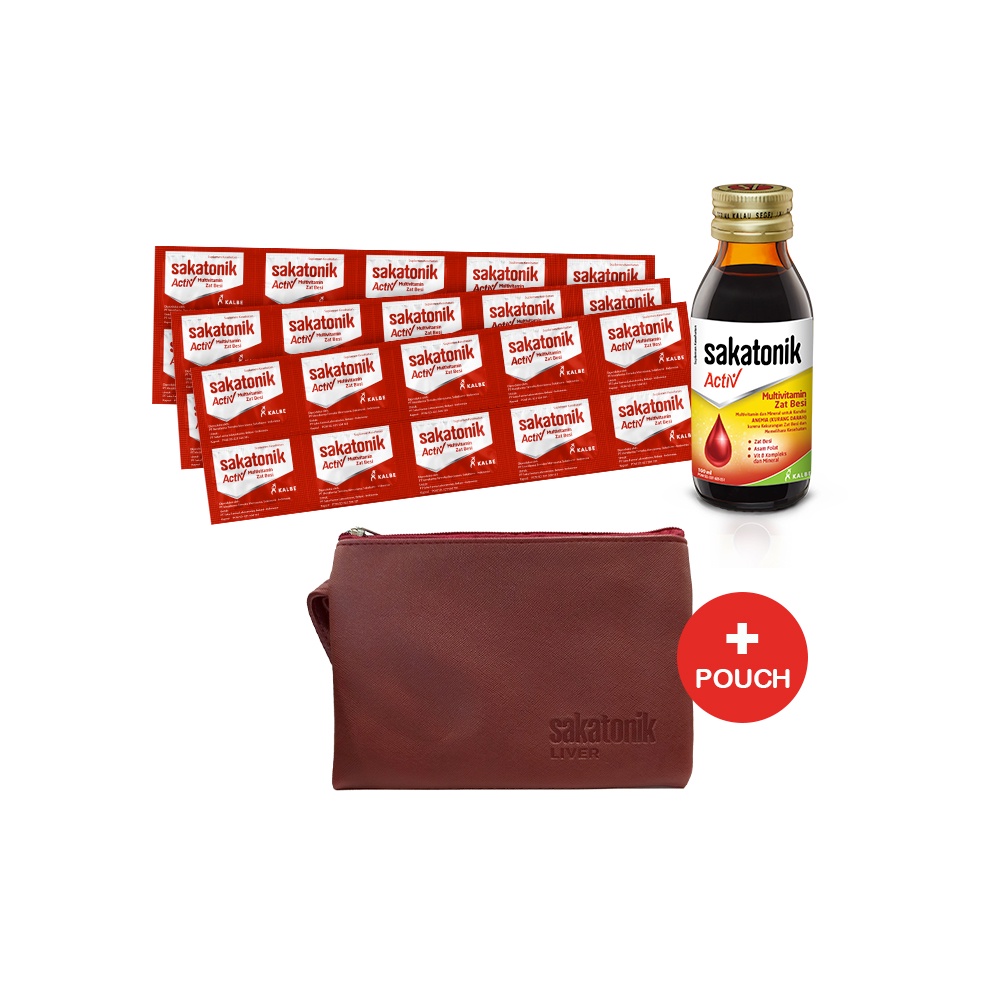 Sakatonik Activ x Pouch - Multivitamin &amp; Mineral untuk Anemia