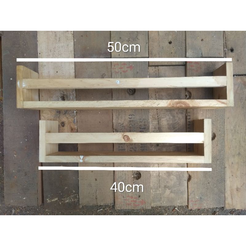 Rak bumbu, rak kosmetik, rak sabun, kayu jati belanda murah panjang 40cm