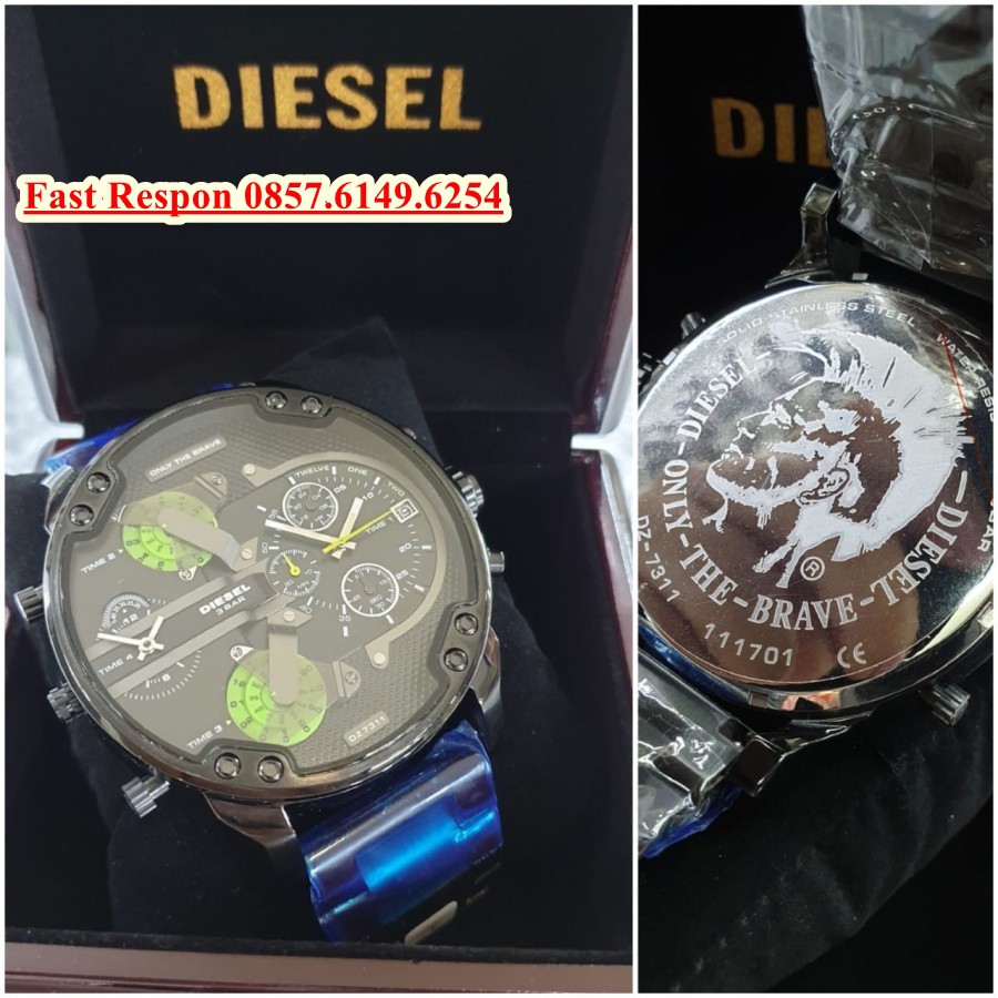 Cash Back Jam Tangan Diesel Four Time Black Dial Garansi 1th
