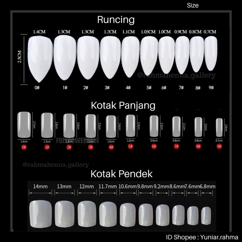 [ecer isi 10pcs] KUKU PALSU POLOS