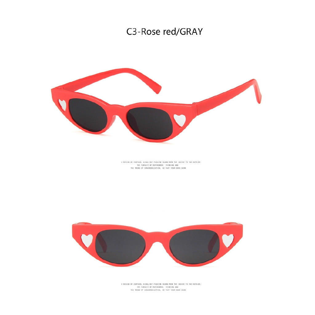 European and American fashion small frame a sex heart retro all-match sunglasses