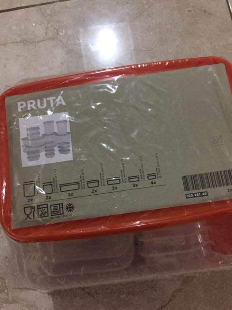 Tempat Makan Kotak Plastik Transparan Serbaguna, Set Isi 17