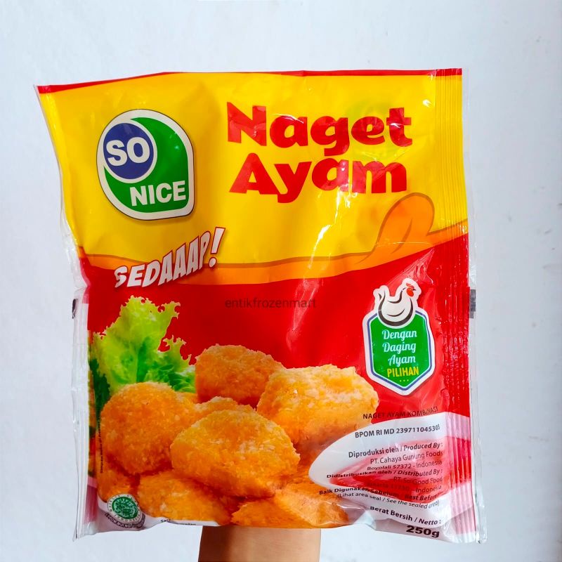 

Sonice Nugget Ayam 250gr & 500gr So Nice