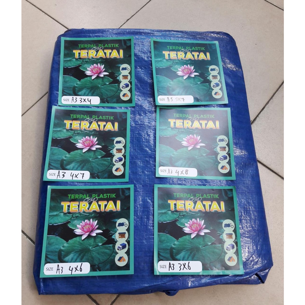 Terpal plastik A3 6 meter x 6 meter