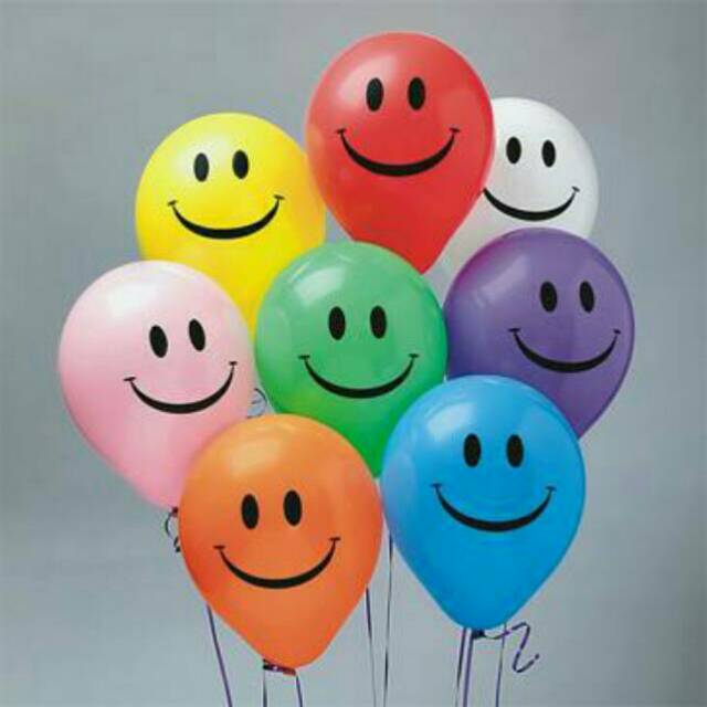 100 pcs Balon karet smile mix colour