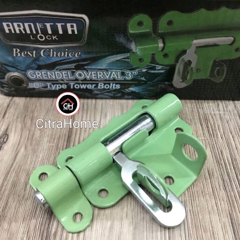 Grendel Overpal overval Hijau 3” Arnetta TEBAL