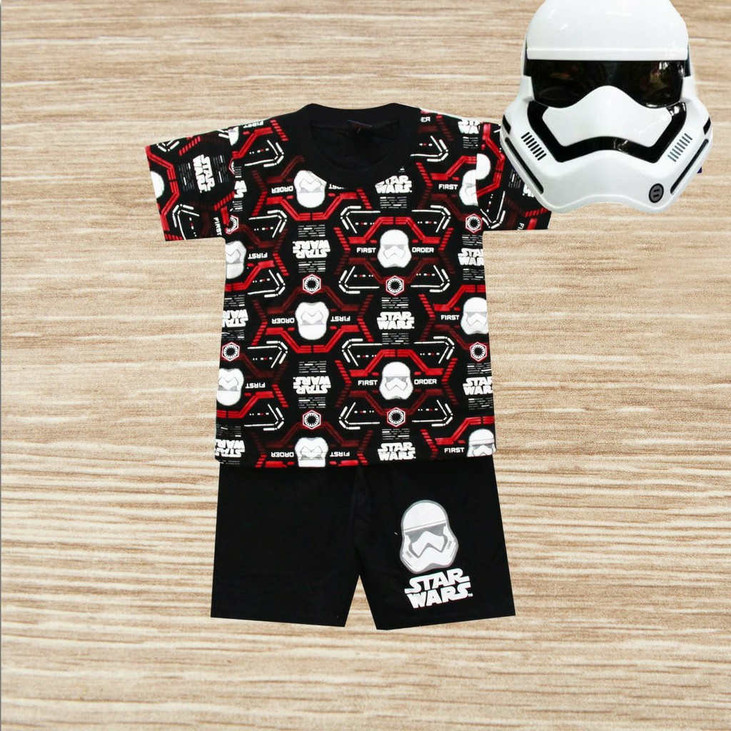 BAJU ANAK LAKI LAKI STAR WARS LENGAN PENDEK / SETELAN ANAK STAR WARS