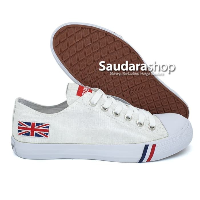 Jual sepatu Runner 501 Putih England LC / Sepatu Runner Low England Berkualitas