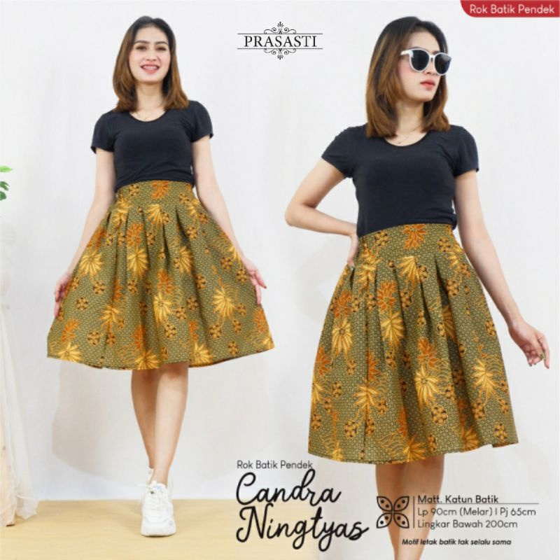 rok batik pendek bawahan batik katun modern