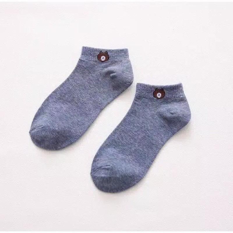 Kaos Kaki Cute Kaos Kaki Motif Kaos Kaki Semata Kaki K1 CAHAYA-Biru