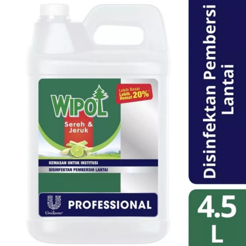 WIPOL CARBOL PROFESIONAL SEREH DAN JERUK 4.5 LITER