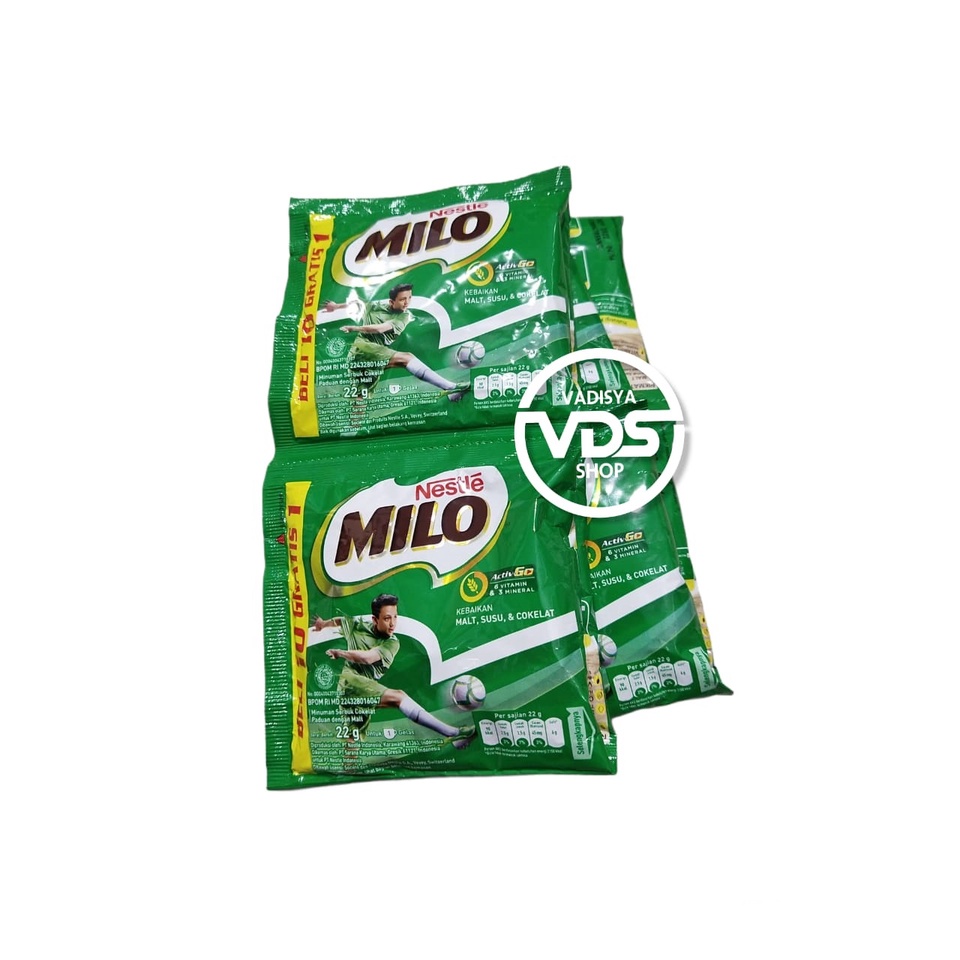 

Milo Activ-Go Susu Bubuk Sachet 11x22 gr Renceng