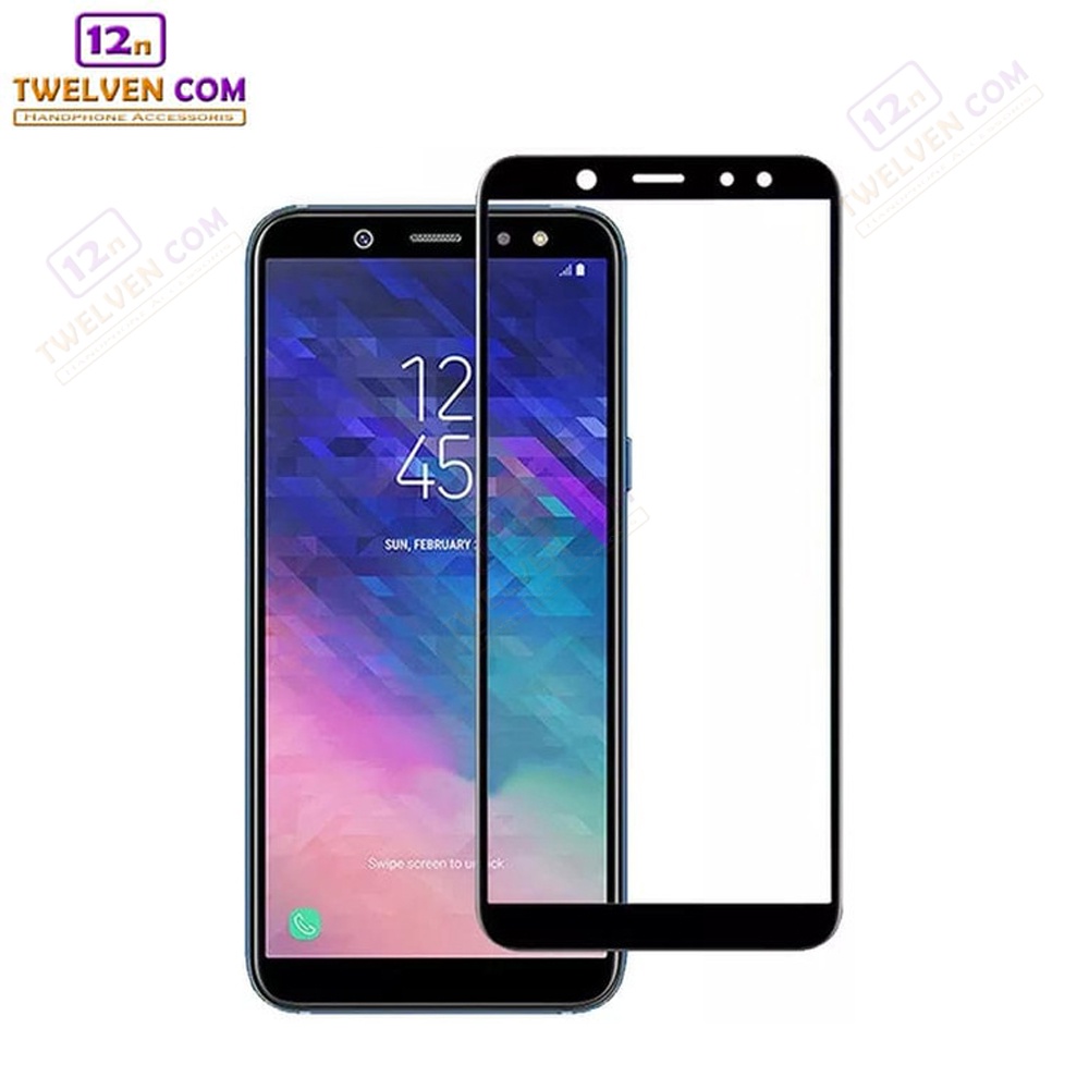 [FLASH SALE] zenBlade 5D Full Cover Tempered Glass Samsung A6 (2018) - Hitam