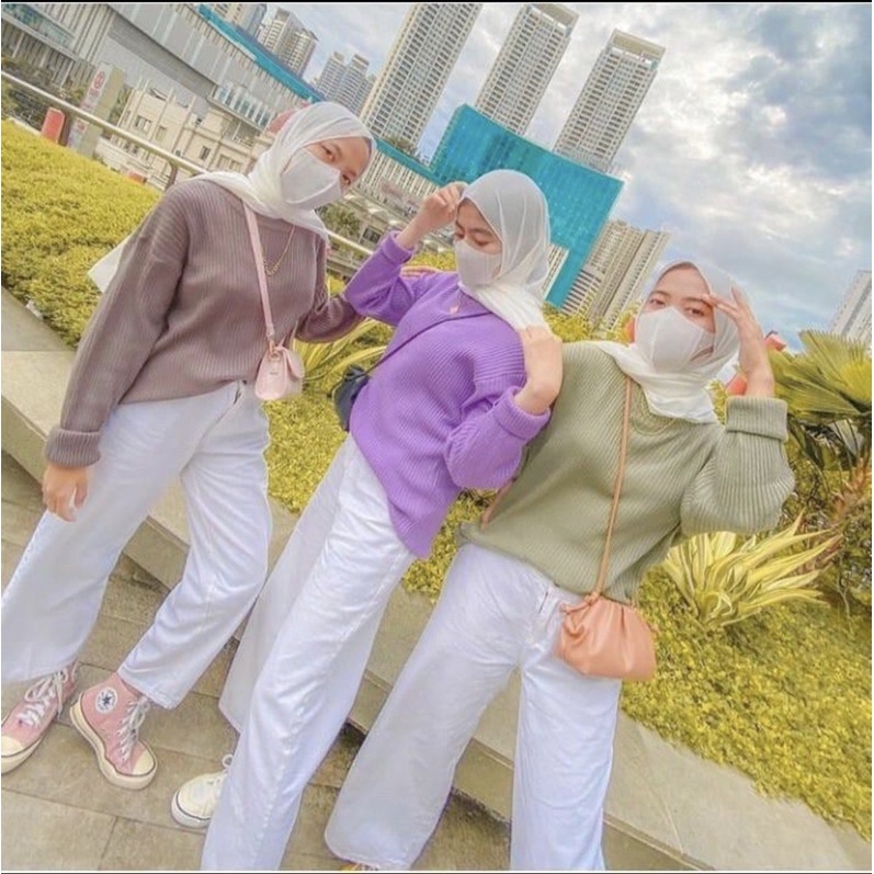 CLARISSA TOP KNIT / TOP WANITA / ATASAN RAJUT