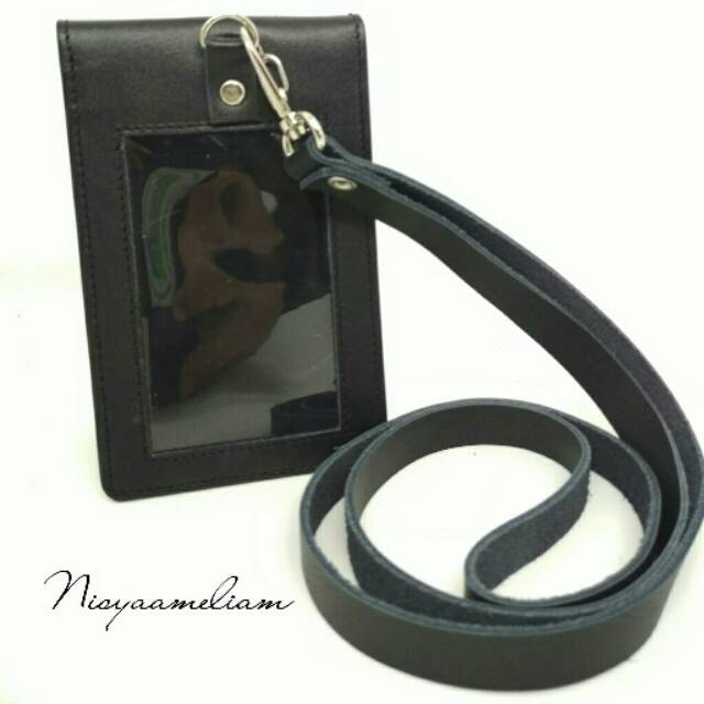 

ID Card Holder / Gantungan Kartu Name Tag - Kulit Sintetis Polos IDC01