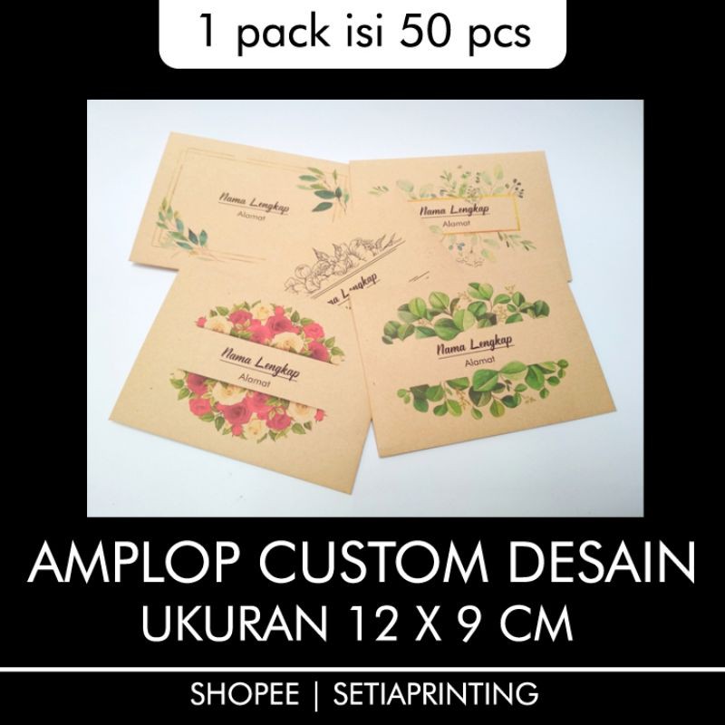 

[ISI 50] Amplop Kondangan Vintage Angpao Rustic Custom Desain