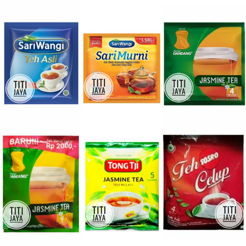 

TEH CELUP SARIWANGI TEH KANTUNG BUNDAR DANDANG TONG TJI SOSRO SACHET RENTENG