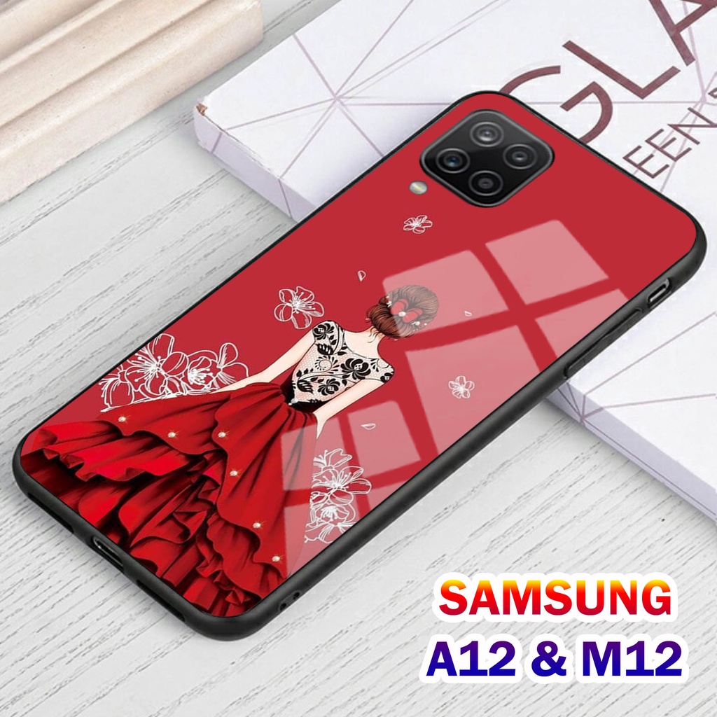 Softcase Glass Kaca SAMSUNG A12 , M12 - Casing HP SAMSUNG A12 , M12 [ S05 ].