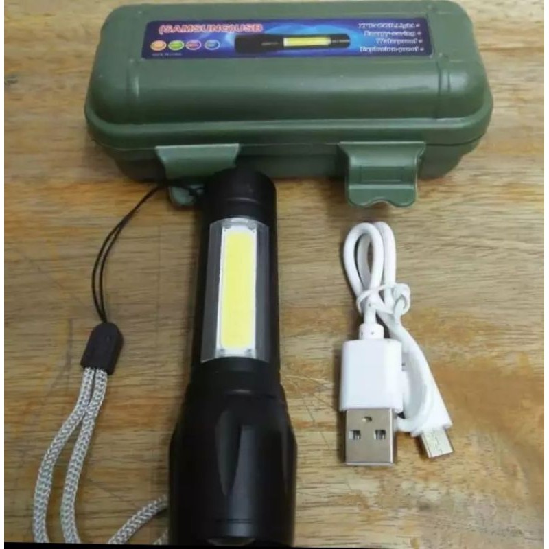 SENTER LED SUPER TERANG CHARGER USB