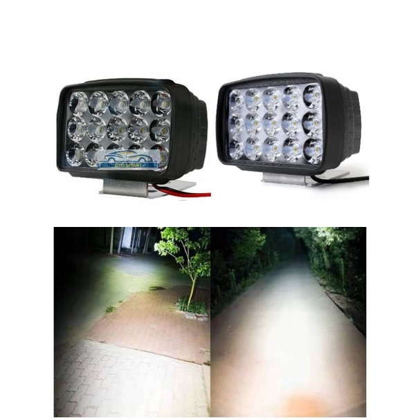 Lampu LED Sorot Tembak 15 Mata Motor Mobil Laser Gun Super Terang