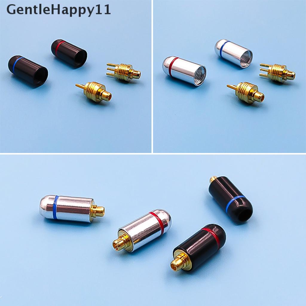 Gentlehappy 2pcs Konektor MMCX Lapis Emas Untuk Shure MMCX