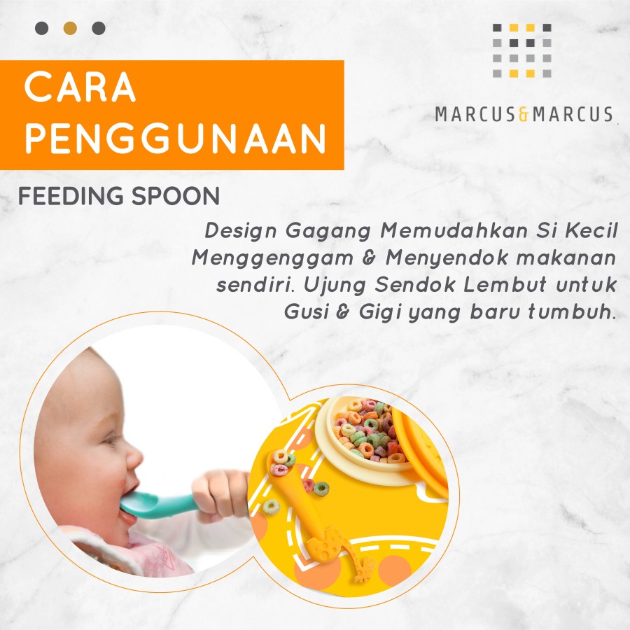 MARCUS MARCUS SILICONE FEEDING SPOON