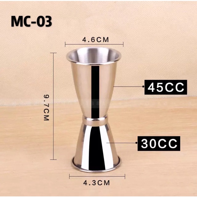 Jigger measure cup gelas ukur stainless steel