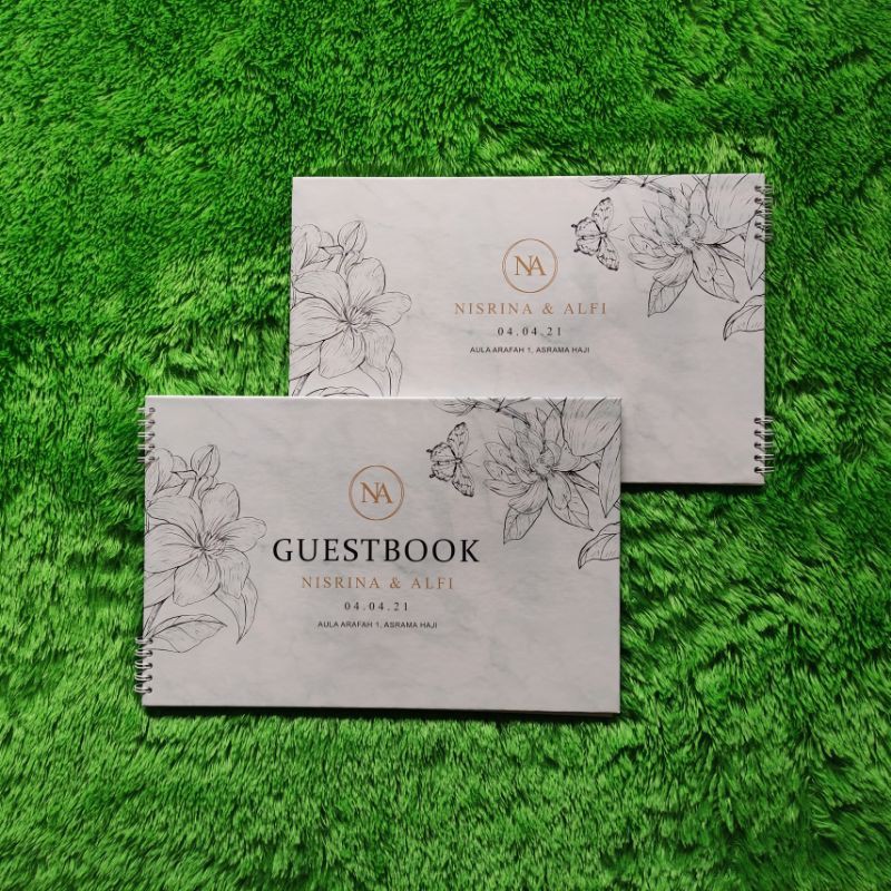 Buku Tamu Pernikahan / Buku Tamu Custom / Guestbook Custom / Wedding BK-28