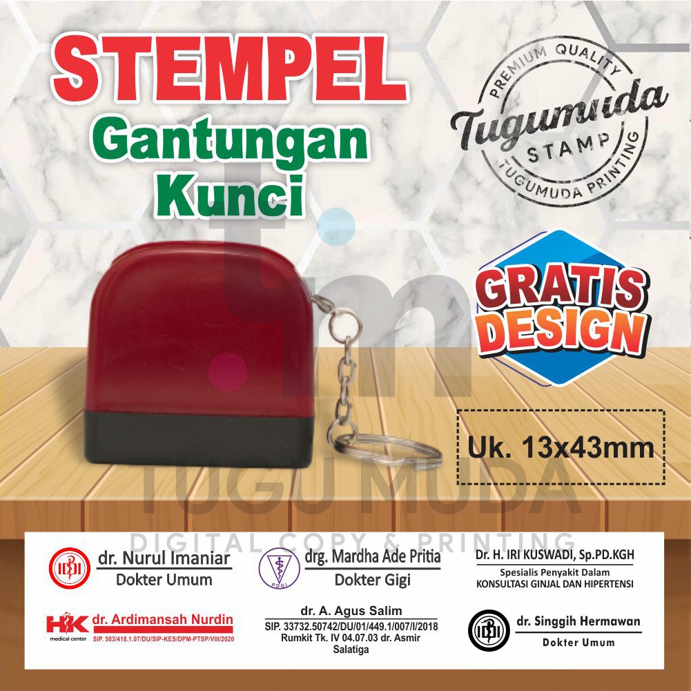 

Stempel Flash Gantungan Kunci/Stamp Dokter|Nama|NIP|Perawat|Bidan|NIK - 4313