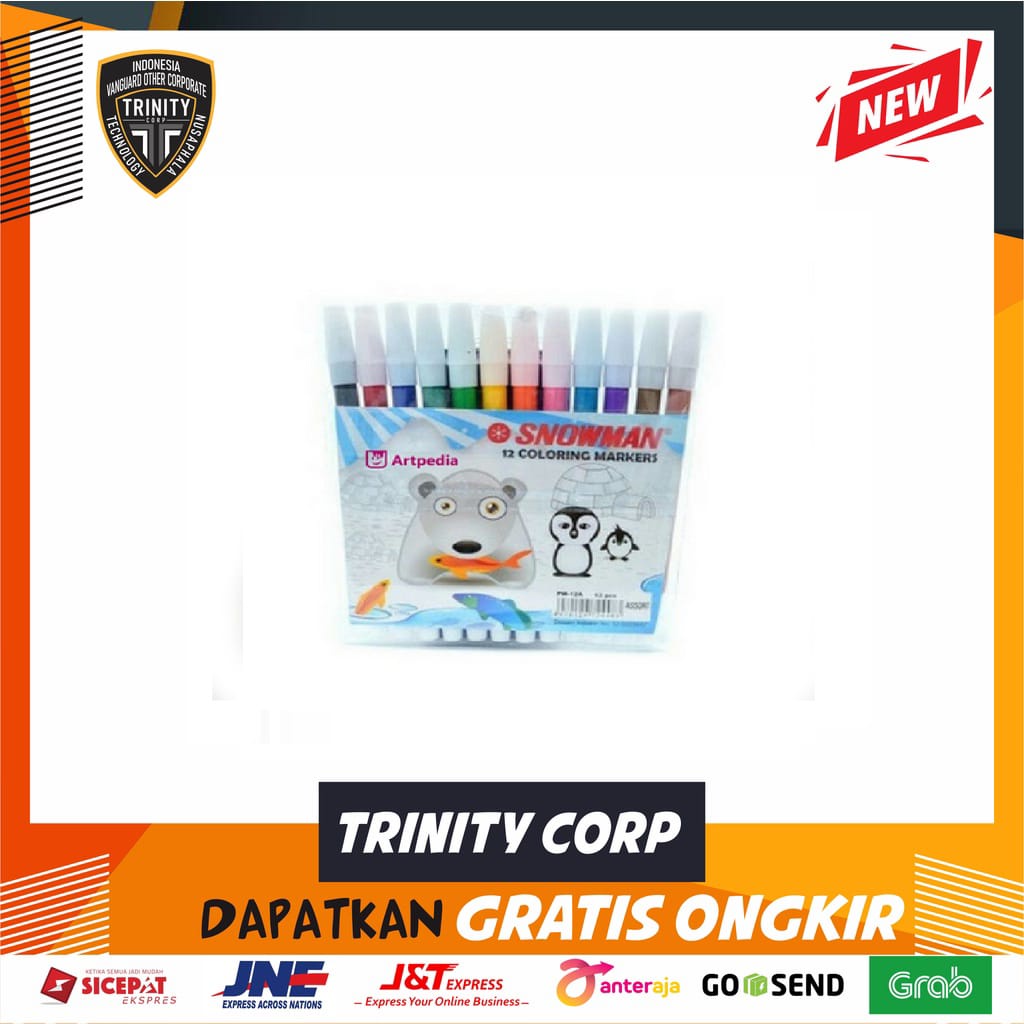 

SPIDOL SNOWMAN 12 WARNA/6 WARNA