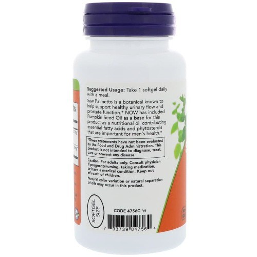 Now Food Saw Palmetto Extract 320 mg 90 Caps vitamin pria prostat