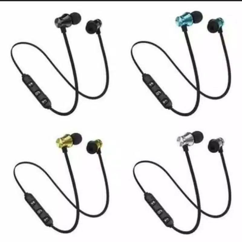 Handsfree Earphone Hanset Bluetooth Sport Magnetic Buds In-Ear