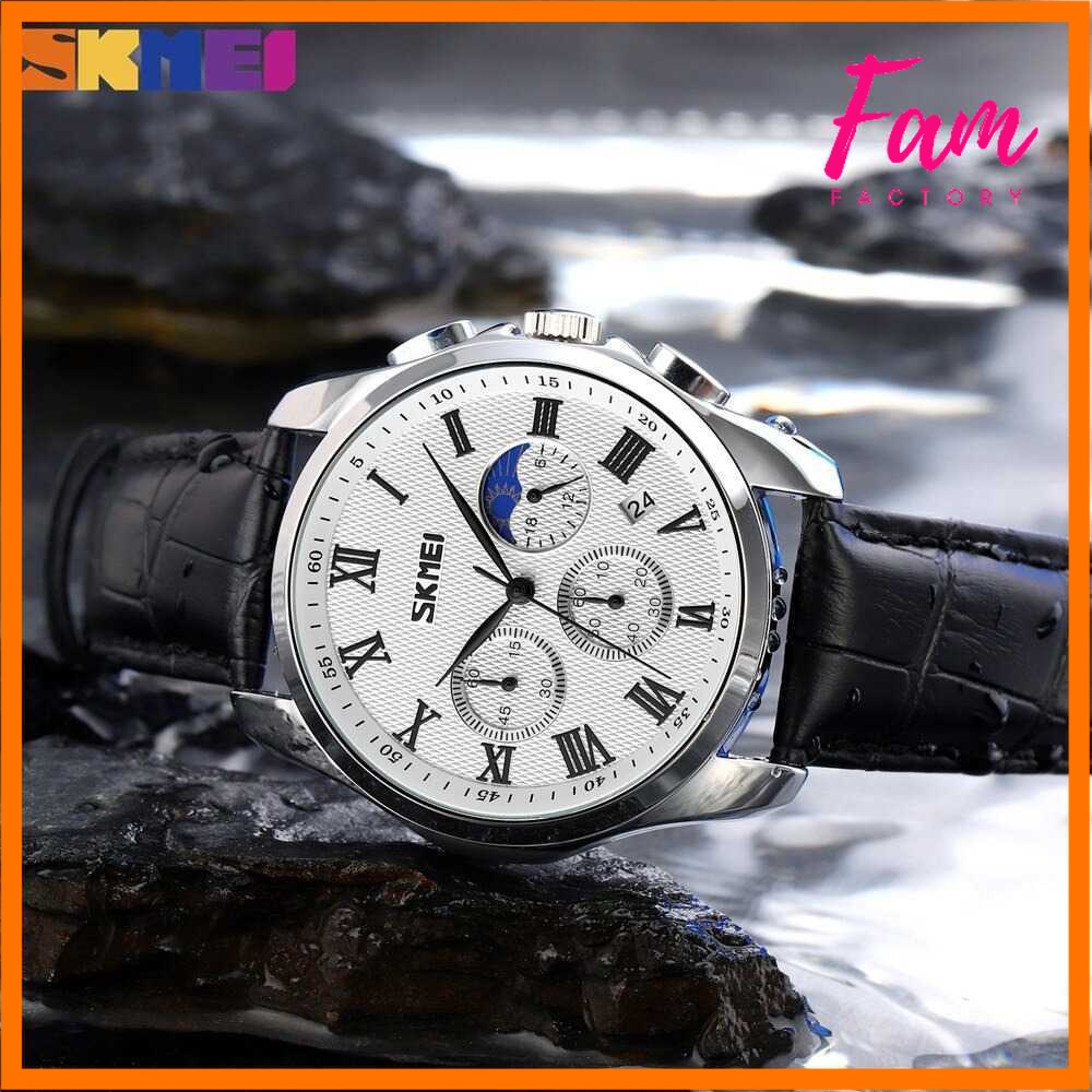 Promo Jam Tangan Analog Pria Original SKMEI Strap Kulit - 9260