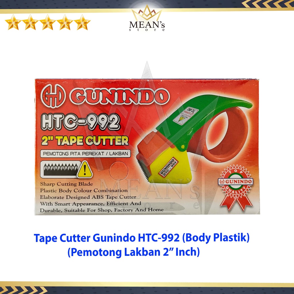 

Tape Cutter Gunindo HTC-992 / Pemotong Lakban Body Plastik HTC-992 2in