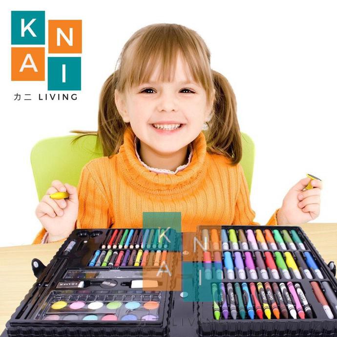 

New! Crayon Set Anak 86 Pcs Pensil Warna Alat Lukis Set Crayon Set Kado - Random Termurah