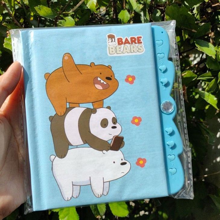 

[PROMO M0T52] Buku Diary WBB / We Bare Bear Kunci Kode Kecil Note Book Jurnal Lucu Unik Terupdate
