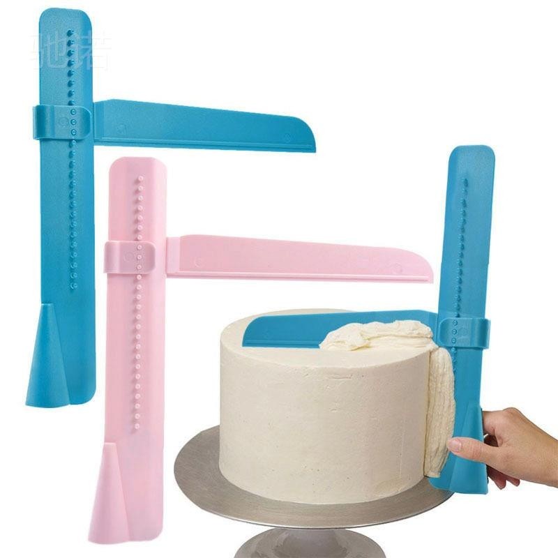 ALAT KUE FONDANT CAKE EDGE CREAM SCRAPER YANG DAPAT DISESUAIKAN SPATULA HALUS