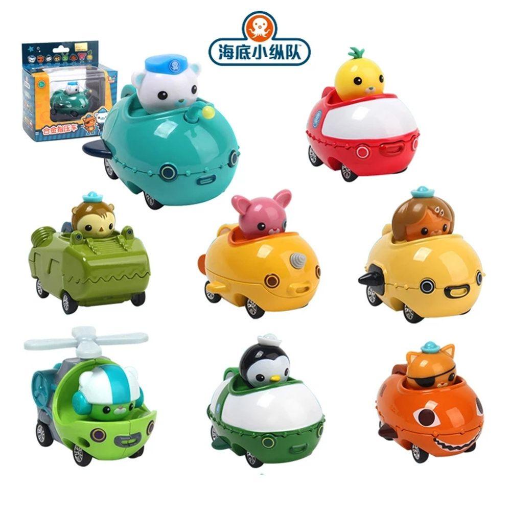 REBUY Rebuy Octonauts Figure Mainan Model Mobil Jari Khusus Press Teritip Kwazii Peso Mainan Kendaraan Hadiah Natal CaptainToy Kendaraan