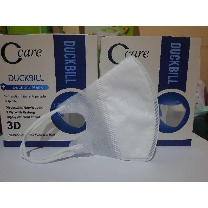 

Duckbill polos putih 3 ply