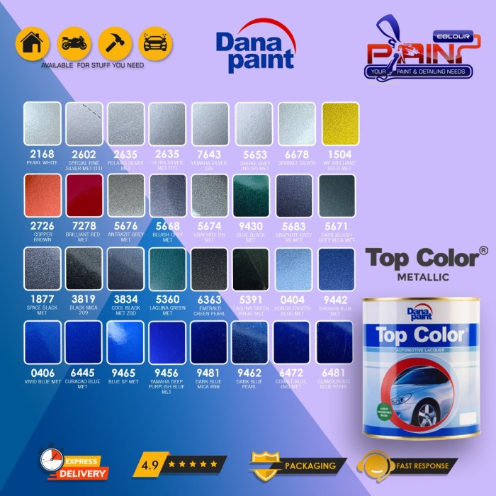 TOP COLOR METALLIC WARNA STANDAR REPACK - ECER